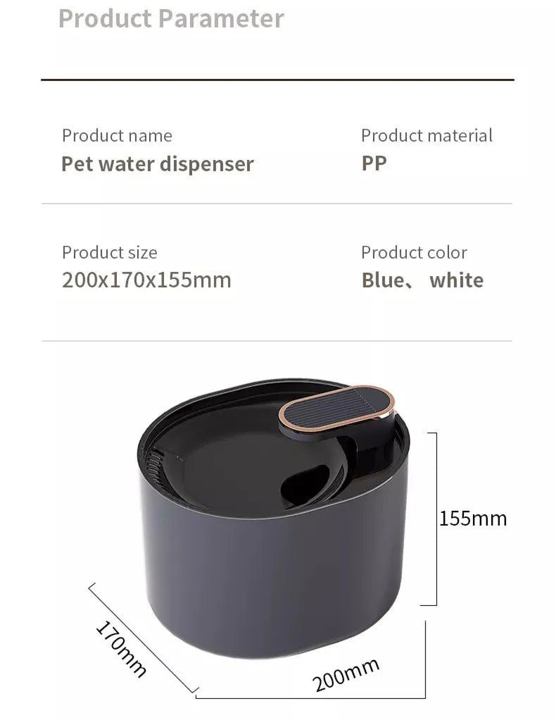 Cat Water Fountain 3L – Automatic Water Dispenser for Cats & Dogs